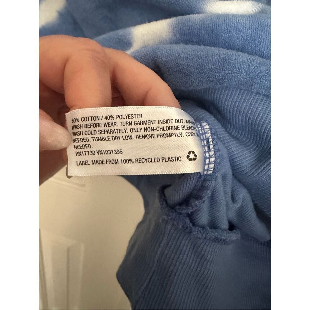 Wild Fable Blue Tie Dye Oversized Hoodie XS French Terry Sweatshirt - Picture 6 of 9